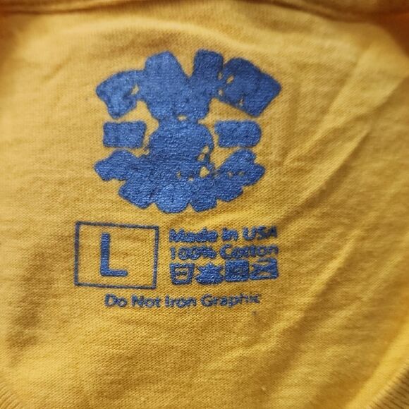 Yellow “Money And Motion” Graphic T-Shirt – Size L - Picture 4 of 4